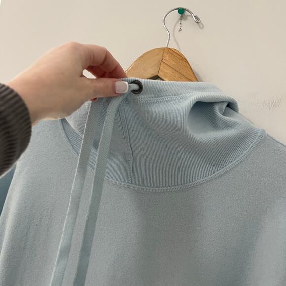 Sweaty Betty Light Blue Funnel Neck Hoodie Sweatshirt Size Small - Picture 7 of 7